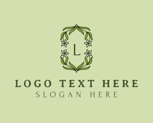 Blooming - Ornamental Floral Wreath logo design