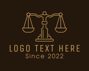 Law - Gold Scale Judiciary Court logo design