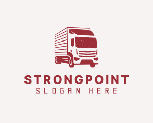 Red Transportation Truck Logo