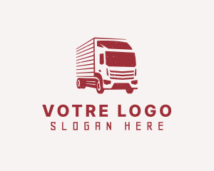 Transportation - Red Transportation Truck logo design