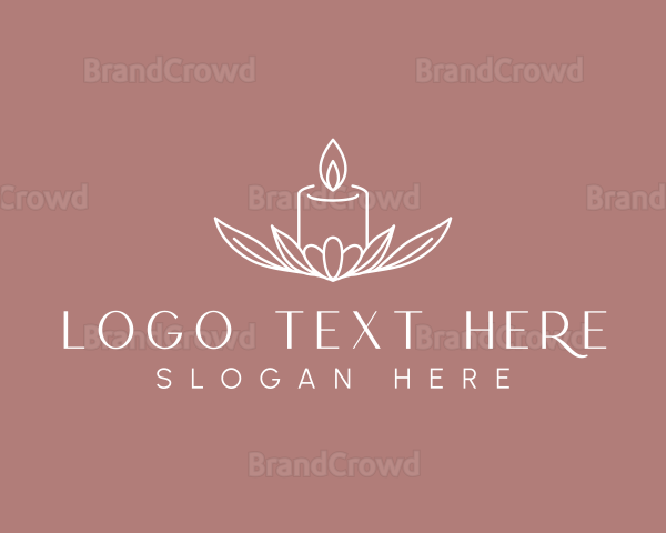 Floral Candle Light Logo