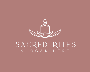 Ritual - Floral Candle Light logo design