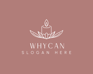 Candle - Floral Candle Light logo design