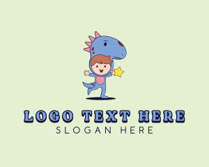 Dinosaur - Star Dinosaur Kids logo design