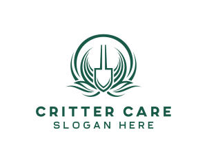 Gardening Shovel Care logo design