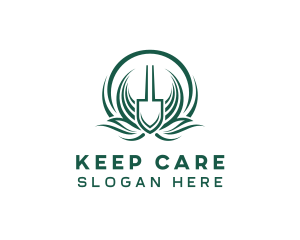 Gardening Shovel Care logo design