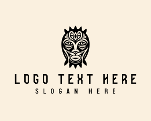 Heritage - Mask Tribal Tiki logo design