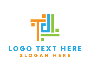 Hh - Square Creative Pattern logo design