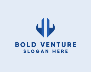 Venture - Abstract Building Venture logo design