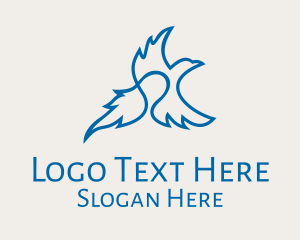 Logistics - Blue Flying Eagle logo design