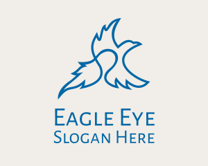 Blue Flying Eagle  logo design