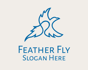 Blue Flying Eagle  logo design