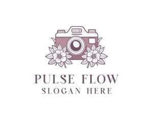 Camera Photographer Floral Logo