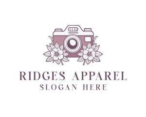 Camera Photographer Floral Logo