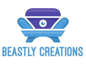 Monster - Eyeball Armchair Monster logo design