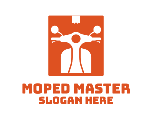 Moped - Orange Parcel Motorcycle logo design