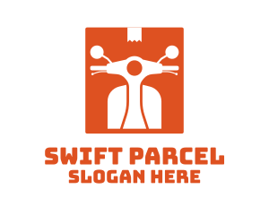 Parcel - Orange Parcel Motorcycle logo design