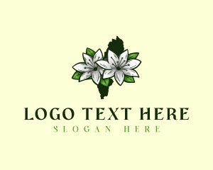 Map - Flower Gardening Sweden logo design