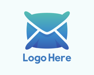 Mail Envelope Pillow logo design