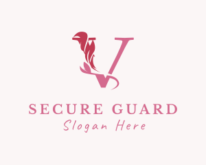 Skin Clinic - Floral Boutique Letter V logo design