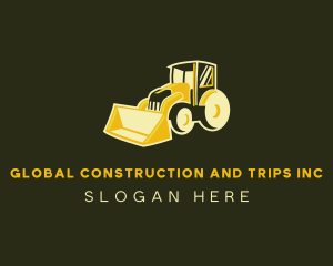 Excavate - Construction Backhoe Machinery logo design