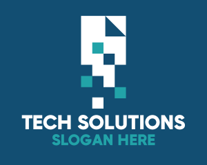 Technological - Pixel Digital File logo design