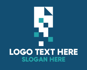 Folder - Pixel Digital File logo design