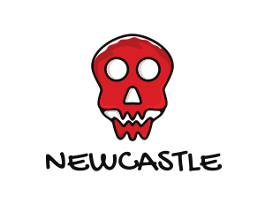 Red Skull Cartoon Logo