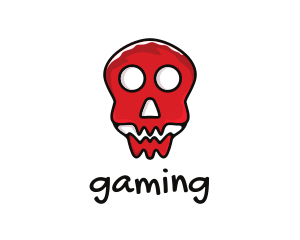 Red Skull Cartoon Logo