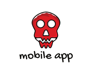 Red Skull Cartoon Logo