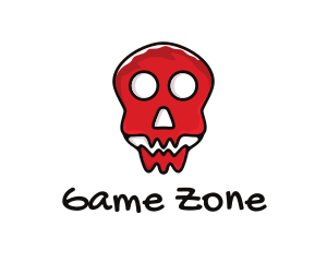 Red Skull Cartoon logo design