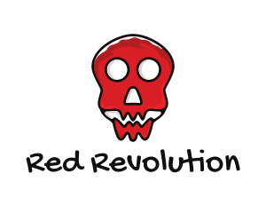 Red Skull Cartoon logo design