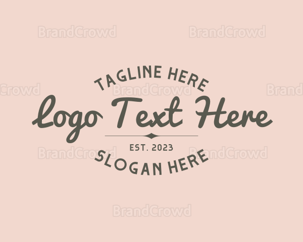 Feminine Script Brand Business Logo