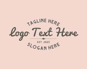Typography - Feminine Script Brand Business logo design