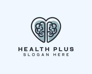 Brain Heart Mental Care logo design