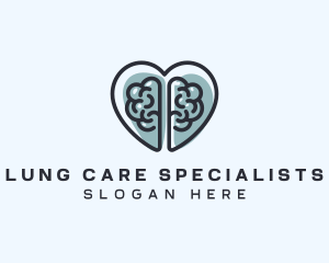 Brain Heart Mental Care logo design