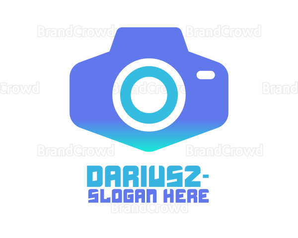 Modern Blue  Camera Logo