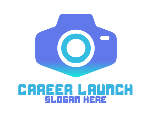 Modern Blue  Camera Logo