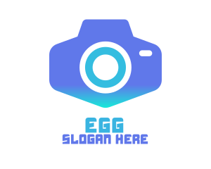 Vlogger - Modern Blue  Camera logo design