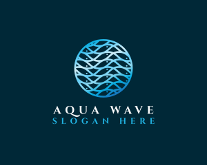 Fish Wave Pattern logo design