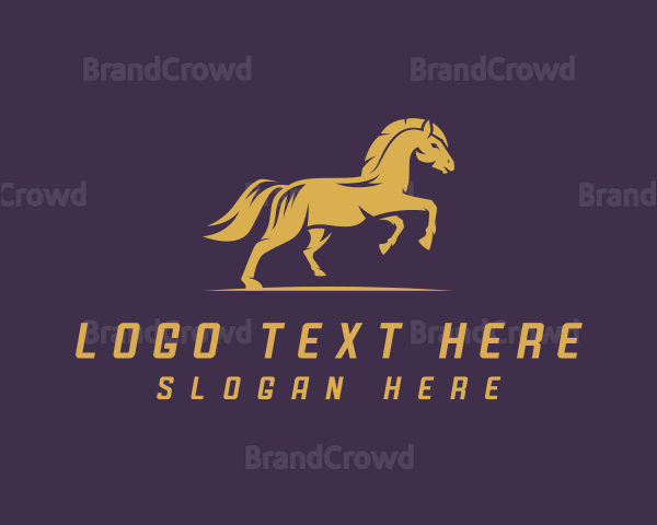 Running Horse Stallion Logo