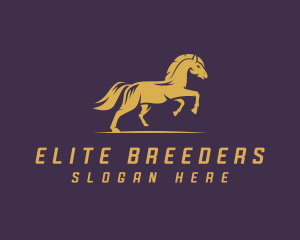 Running Horse Stallion  logo design