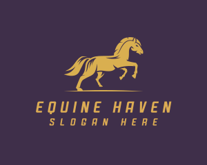 Stable - Running Horse Stallion logo design