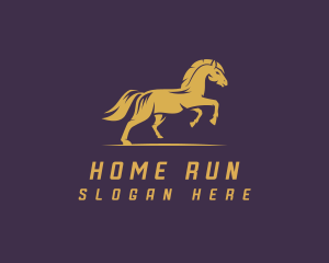 Running Horse Stallion  logo design