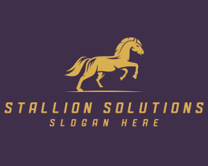 Stallion - Running Horse Stallion logo design