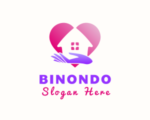 Orphanage - Hand Heart House logo design