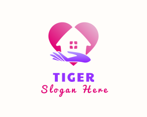 Support - Hand Heart House logo design