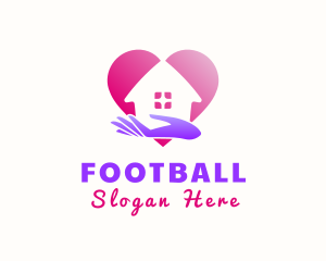 Volunteer - Hand Heart House logo design