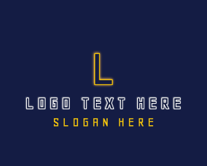 Programming - Modern Neon Technology logo design