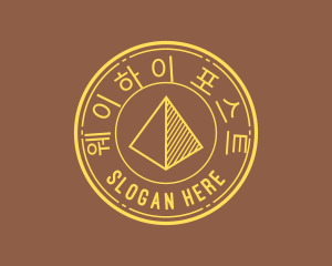 Yellow Pyramid Outline logo design